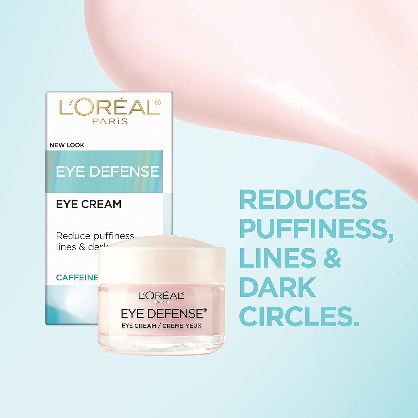 HotL'Oreal Paris Dermo-Expertise Eye Defense Eye Cream with Caffeine and Hyaluronic Acid 0.5 oz