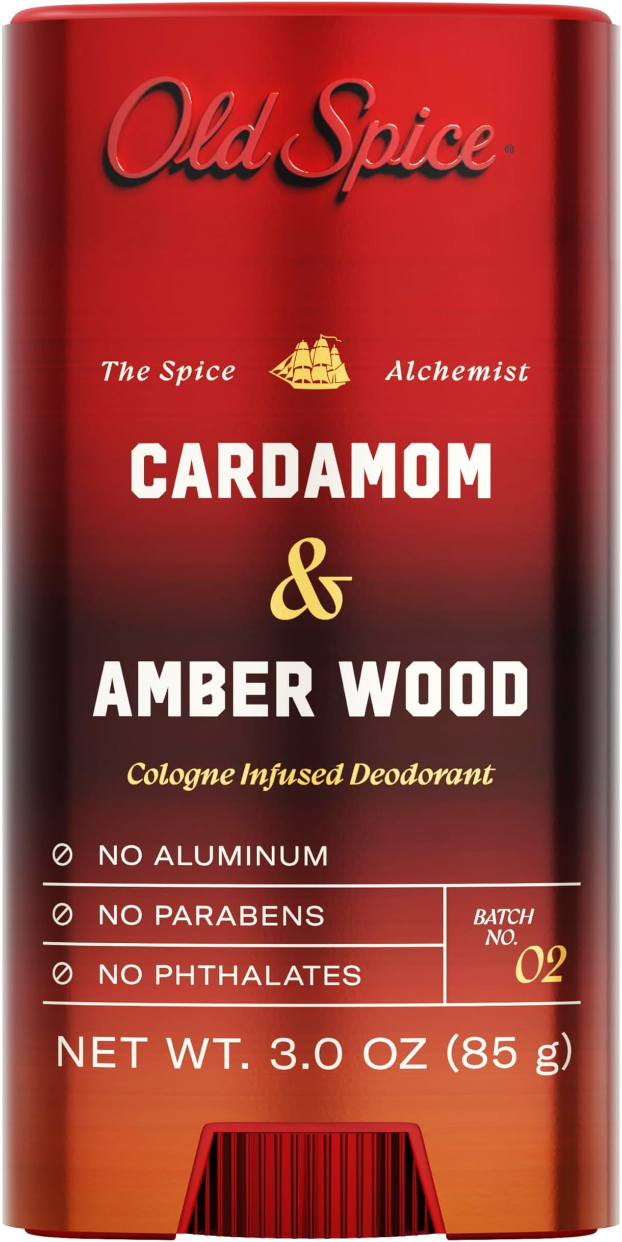 HotOld Spice Aluminum Free Deodorant for Men, The Spice Alchemist Collection, 24/7 Cologne Infused Scent, No Trade Off Formula, Free of Parabens & Phthalates, Cashmere + Vanilla Wood Scent, 3.0 oz