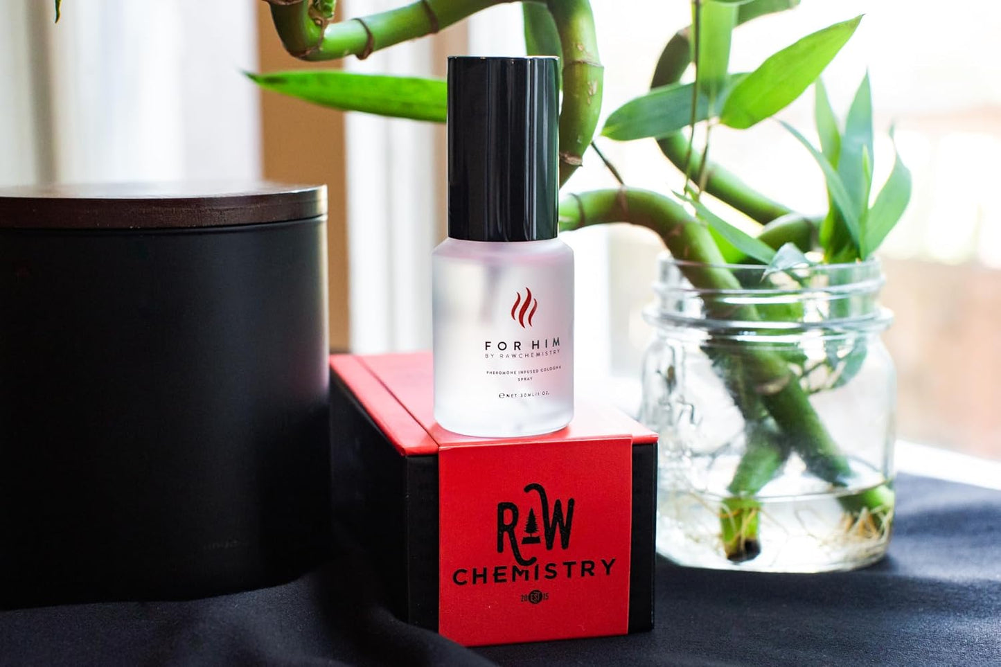 Hot Pheromone Infused Cologne for Men - For Him 1 oz Spray by RawChemistry | Long Lasting Perfume for Men, Mens Body Spray, Premium Cologne Oil Notes, Fine Fragrances for Men, All Day Daily Use, 1 Oz