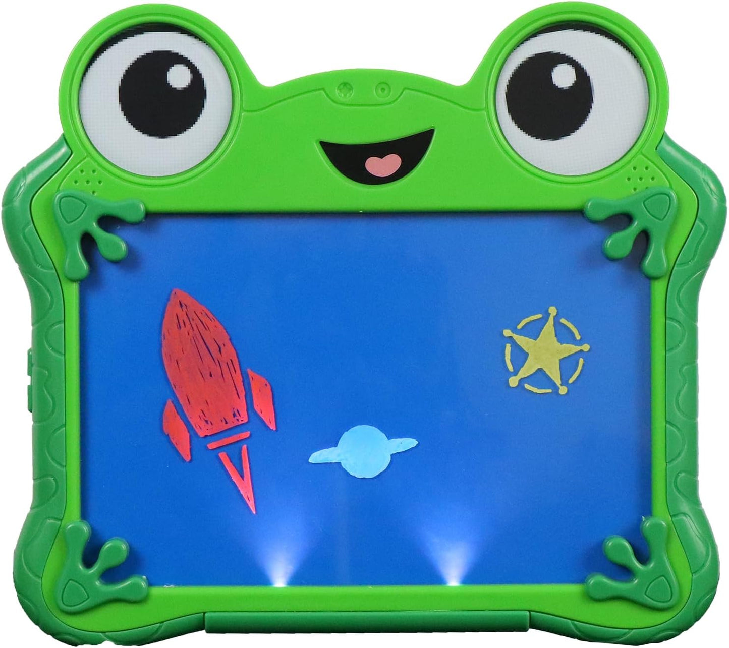 HotDisney Pixar Toy Story 5 Draw & Erase Lilypad Set, Frog Glow Board & Pen | 8.5-in Light-up Drawing Pad with 4 Dry Erase Markers, 2 Stencils, Wipe-off Cloth, and Travel Magnetic Doodle Board