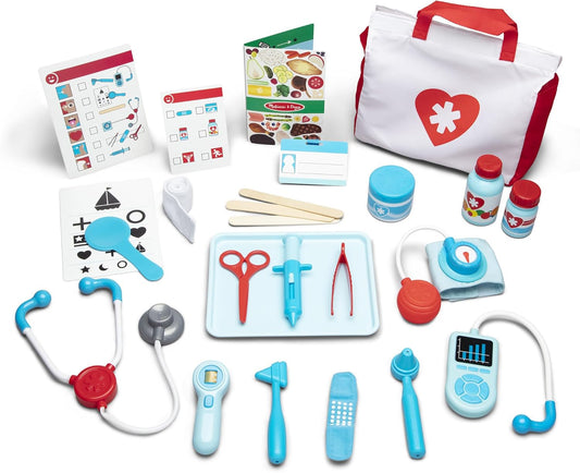 Hot Melissa & Doug Get Well Doctor Kit, 25-Piece Toddler Doctor Play Set, Realistic Pretend Play Toys & Accessories, Preschool Toys for Girls & Boys Ages 3+