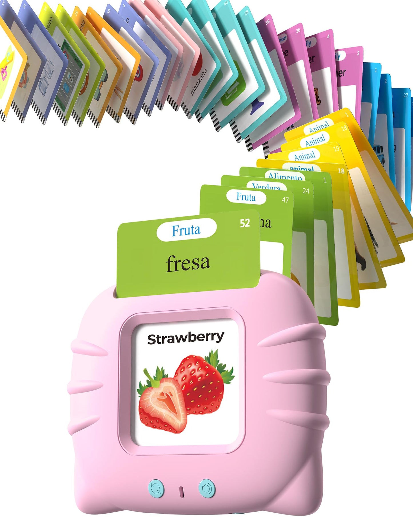 Hot Airbition Bilingual Spanish and English Talking Flash Cards for Ages 2+ | 510 Words, Pocket Speech Therapy Toy with 31 Themes, Montessori Language Learning Toy, Sensory Learning Kit for Children
