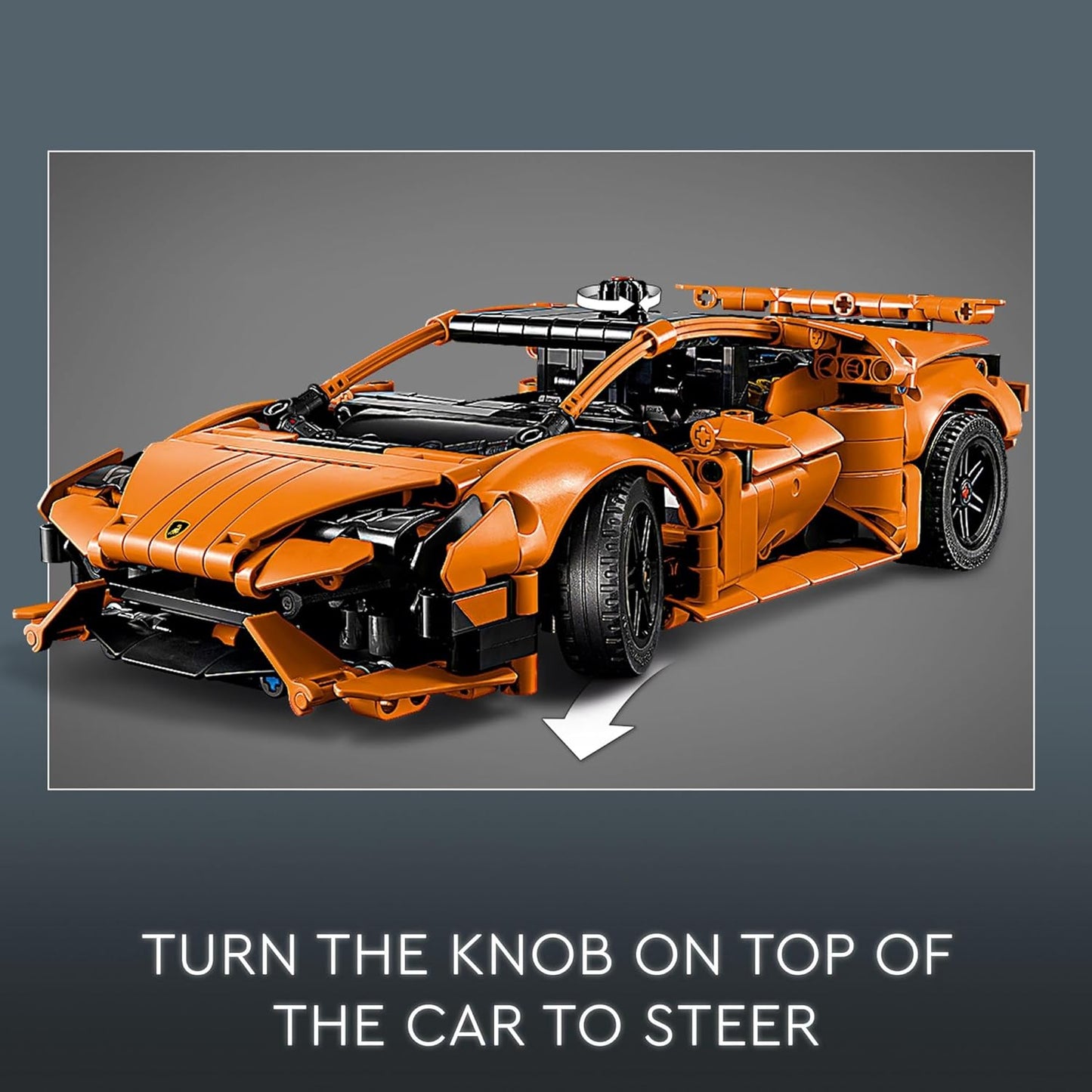 HotLEGO Technic Lamborghini Huracán Tecnica Orange Toy Cars - Building Toys for Kids, Boys & Girls, Ages 9+ - Lamborghini Toy Car W/ V10 Engine & Steering - Gift Ideas for Birthdays - 42196