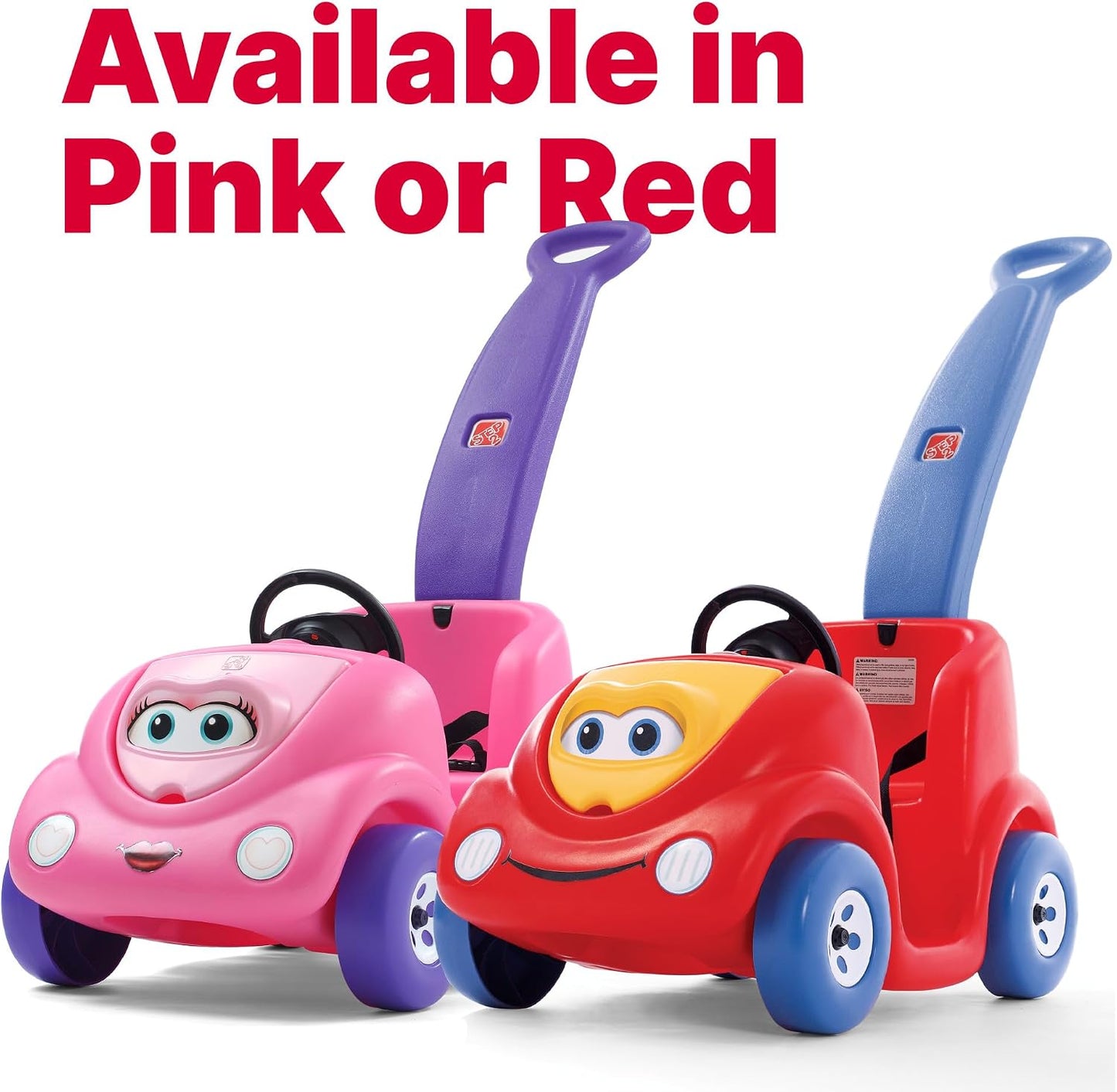 HotStep2 Push Around Buggy Kids Push Car, Ride On Toy, Stroller Substitute, Includes Seat Belt & Horn, Made of Durable Plastic, Max Weight 50 lbs., For Toddlers 1.5-4 Years Old, Pink
