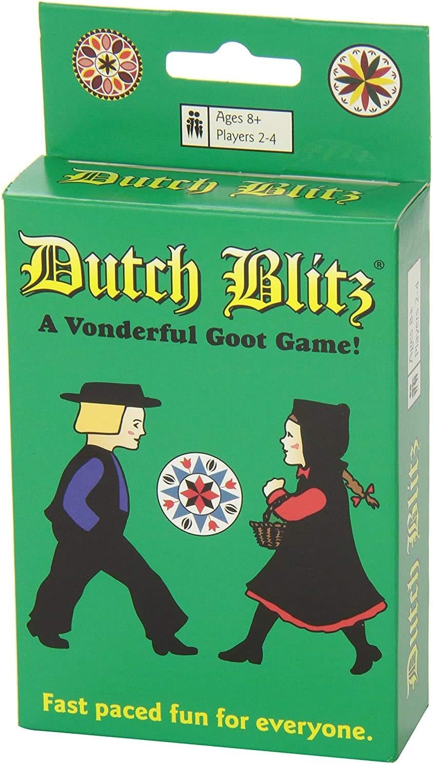 HotDutch Blitz Card Game - Original Fast Paced Family Game with 160 Cards | Exciting 2-4 player competition for ages 8+, includes 4 colorful decks, simple rules, and quick-to-learn strategy play