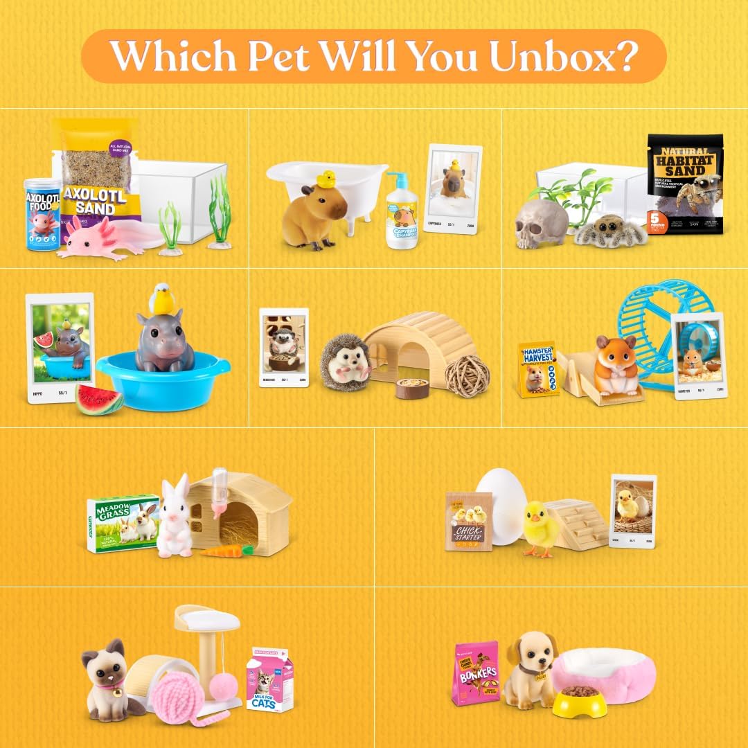 Hot My Mini Pet Series 1 by ZURU – Collectible Mystery Capsule with Miniature Pet, Home, & Accessories, UNbox Adorable Critters & Playscape for Girls & Collectors.