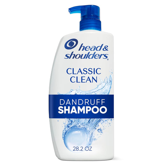 HotHead & Shoulders Anti-Dandruff Shampoo with 1% Pyrithione Zinc, Classic Clean, Fresh Scent, Daily Use, Moisturizing, Flake Control, Color-Safe, Safe for All Hair Types - Dry, Itchy Scalp, 28.2 Fl Oz