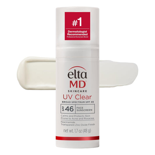 HotEltaMD UV Clear Face Sunscreen SPF, Oil-Free Sunscreen with Zinc Oxide, Dermatologist Recommended