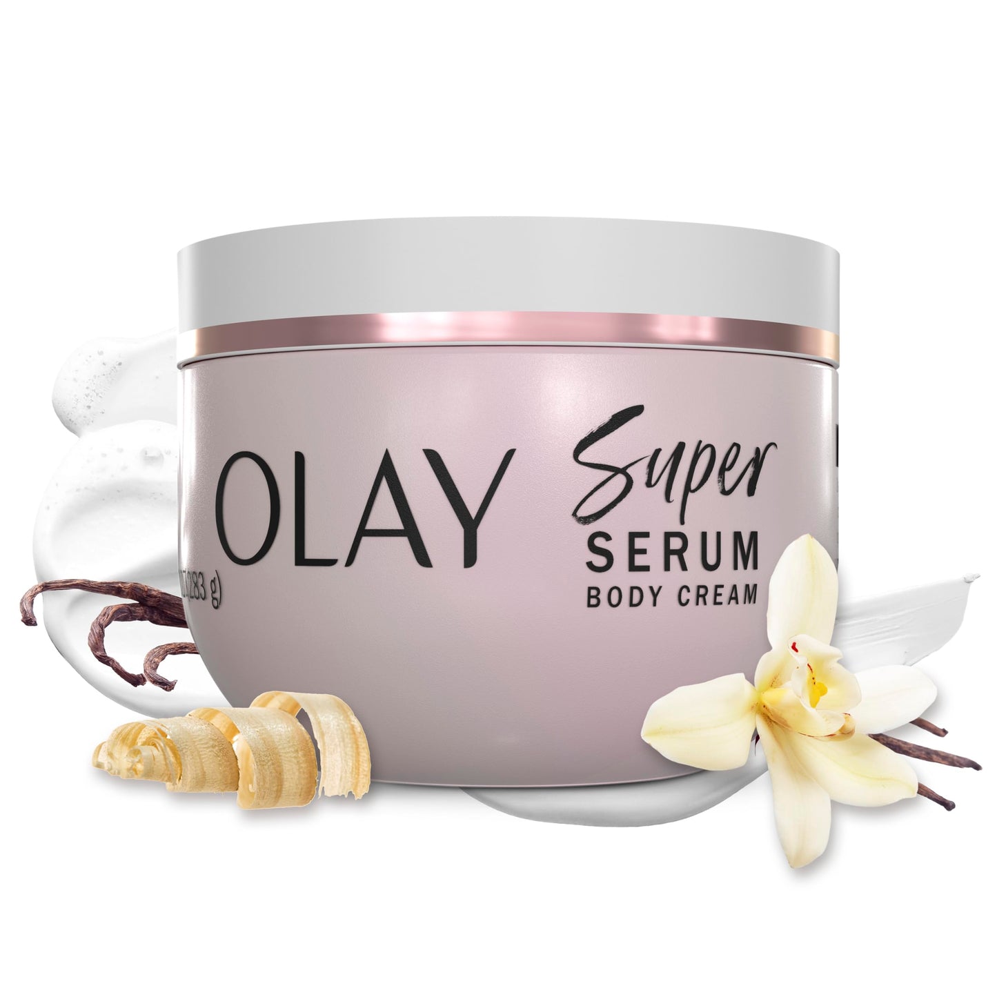 HotOlay Super Serum Hand & Body Lotion for Dry Skin, 24hr Long Lasting Hydration, 5+ Ingredient Complex for Bright Even Firm Luminous Skin, Sweet Vanilla & Soft Wood Scent, 18.5 fl oz