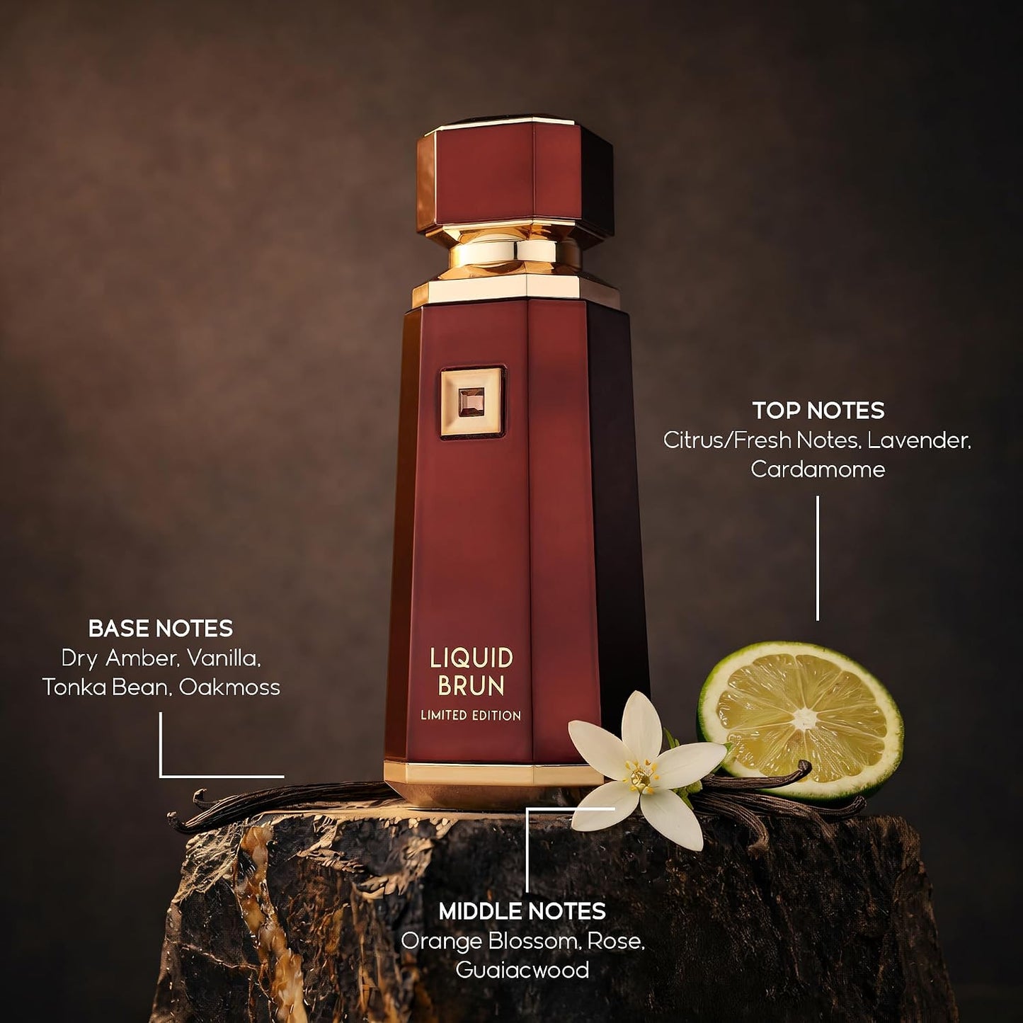 Hot French Avenue Liquid Brun Limited Edition Extrait De Parfum, 150ml, Bergamot Cardamom Cinnamon Orange Blossom Vanilla Praline Musk