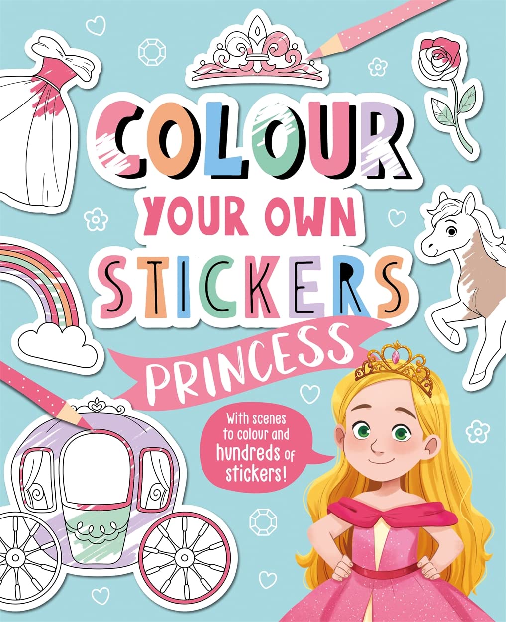 Hot Colour Your Own Stickers: Princess