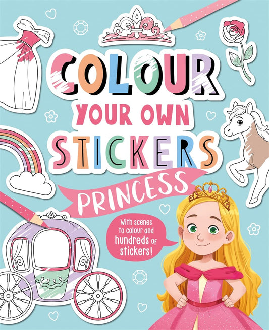 Hot Colour Your Own Stickers: Princess