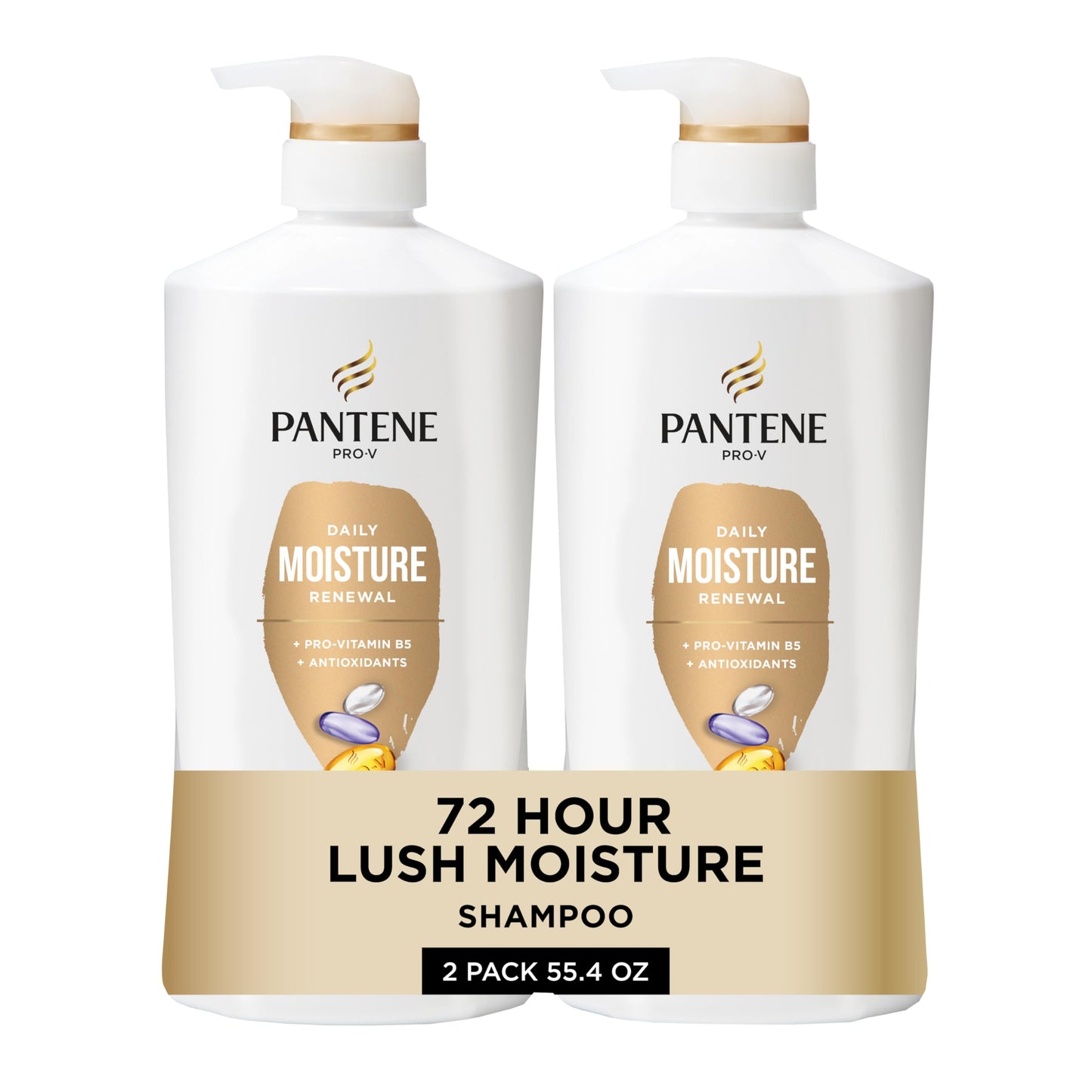 HotPantene Shampoo, Sheer Volume - Lightweight Nourishment for Fine, Color-Treated Hair, 72-Hour Fullness and Body, 27.7 Oz Each, 2-Pack + Miracle Rescue Shot (0.5 Oz)