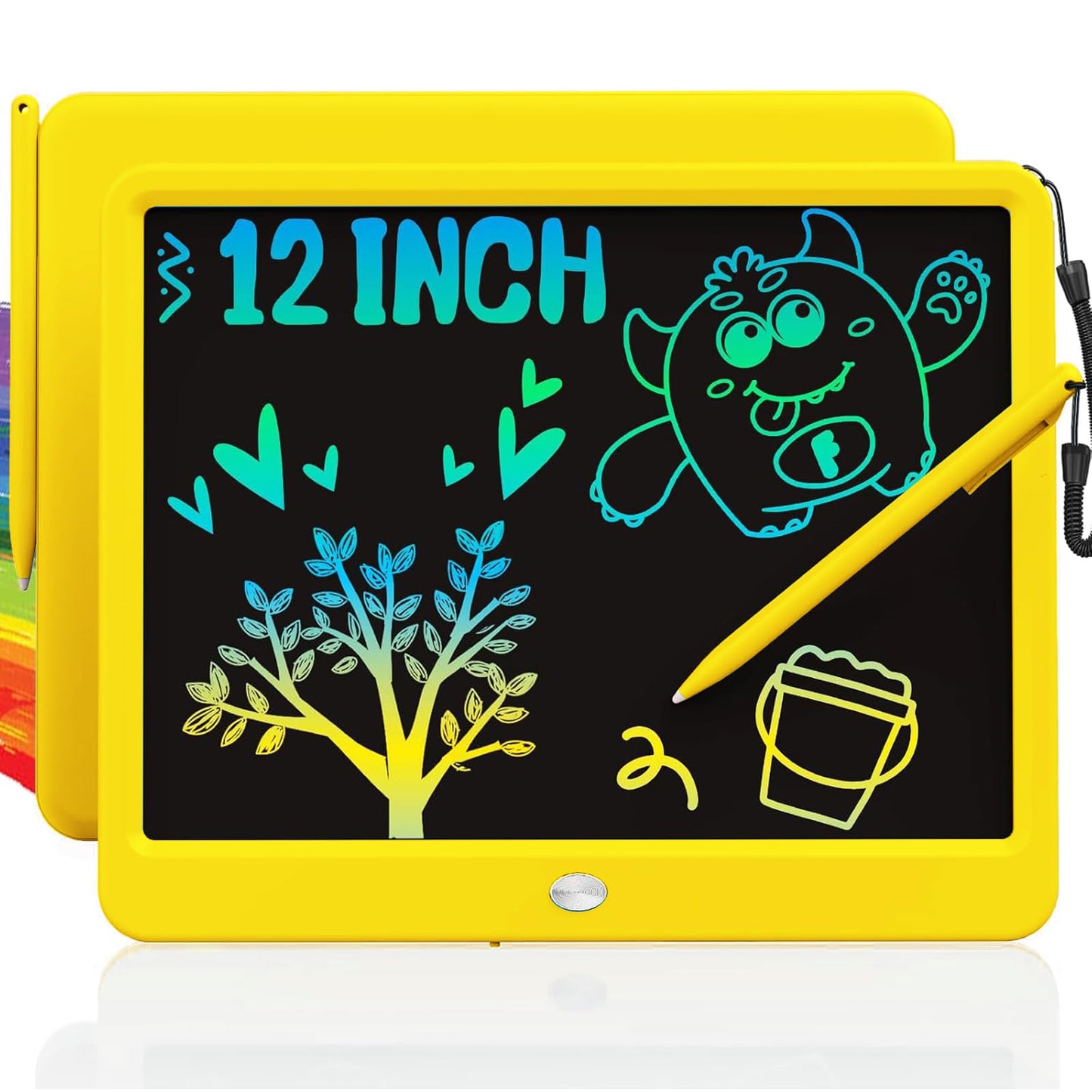 Hot TEKFUN LCD Writing Tablet for Kids, 10-inch Coloring Drawing Pad, Mess Free Doodle Board, Airplane Travel Toys for Boys and Toddlers, Road Trip Essentials, Gifts for 3 4 5 6 7 8 Year Old Girls (Pink)