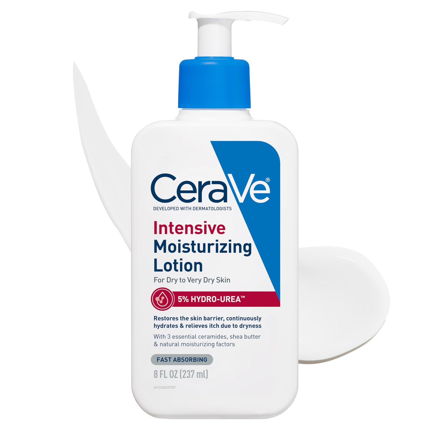 HotCeraVe Intensive Moisturizing Lotion, Hydro-Urea + Shea Butter, Body Lotion For Dry Skin, Relieves Signs Of Extra Dry Skin, Non Greasy Hydrating Cream For Rough, Tight, Red & Itchy Skin, 16oz