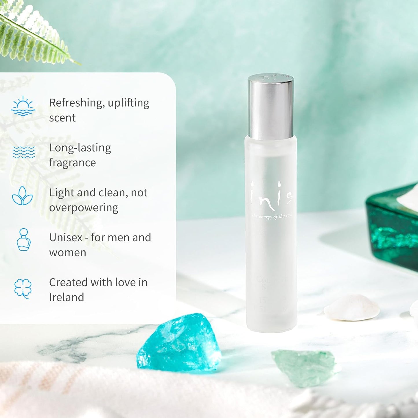 Hot Inis the Energy of the Sea - Cologne for Men and Women, 0.5 fl oz | Travel Size Unisex Perfume, Clean Fresh Aquatic Ocean Fragrance with Sparkling Citrus Notes