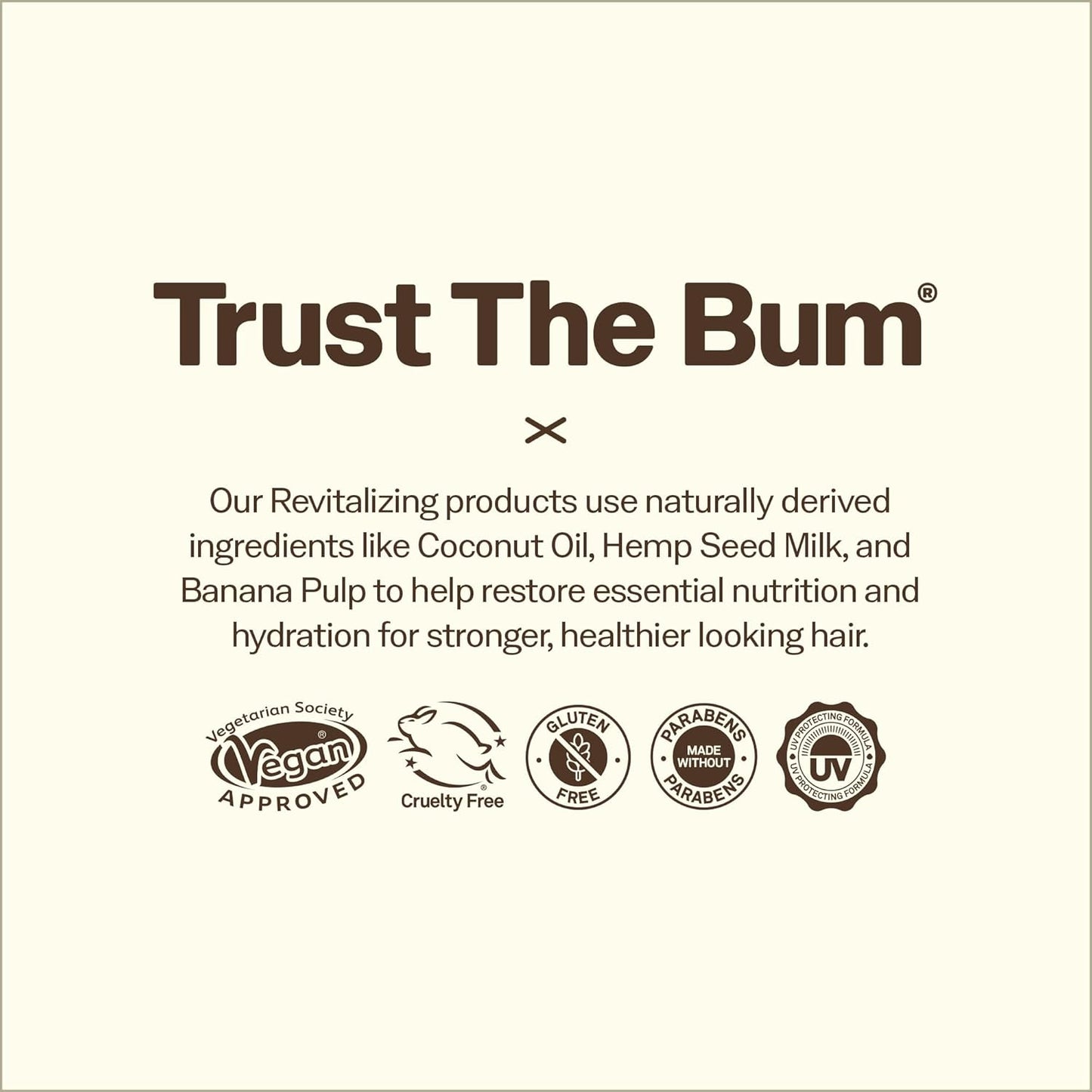 HotSun Bum Revitalizing 3 in 1 Leave In Conditioner - Anti Frizz Detangler - Color Friendly with UV Protection - Enriched with Coconut Oil and Banana - 4 oz