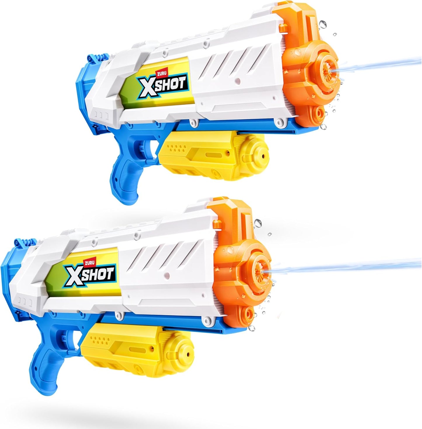 HotXSHOT Water Fast-Fill Medium Water Blaster (2 Pack) by ZURU, Watergun, 2 Pack X Shot Water Blaster (Fills with Water in just 1 Second!)