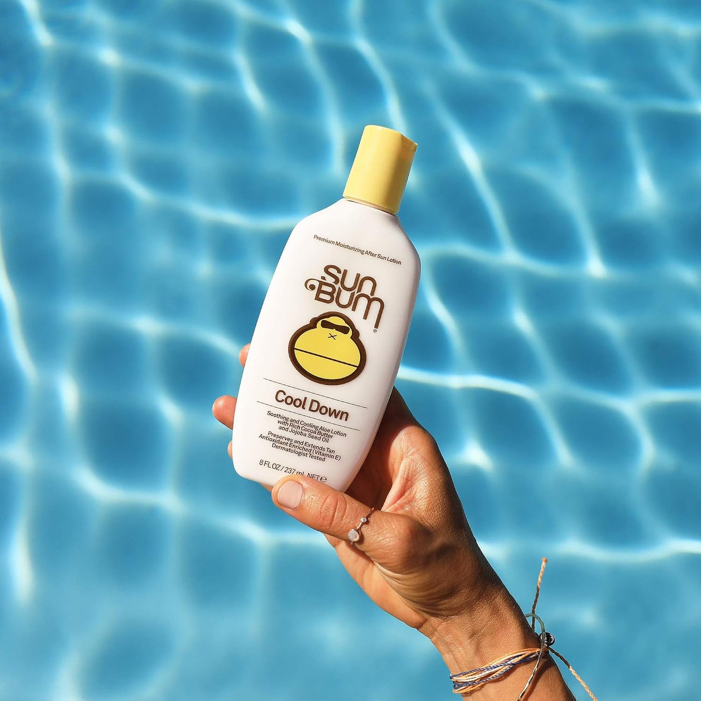 HotSun Bum Cool Down Aloe Vera Lotion - Vegan After Sun Care with Cocoa Butter to Soothe and Hydrate Sunburn - 8 oz