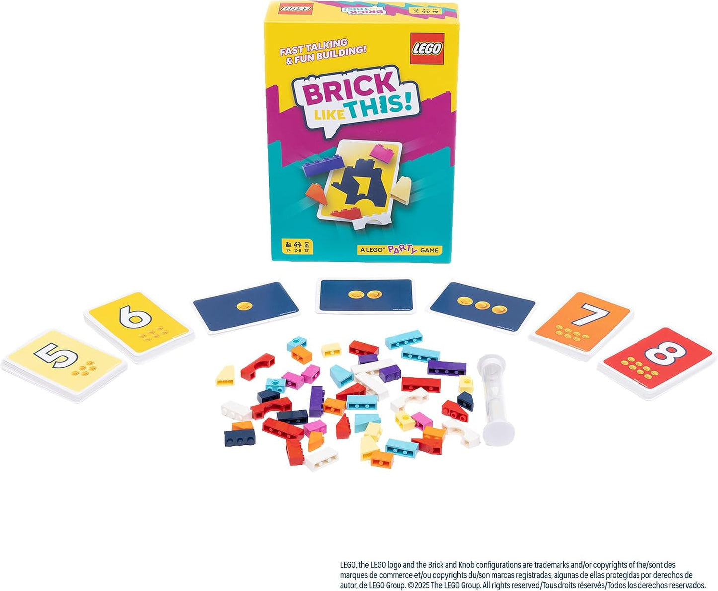 HotAsmodee Brick Like This! The Official Lego Party Game - A Fast, Fun Building Game for Families, Kids, Teens & Adults, Ages 7+, 2-8 Players, 15 Minute Playtime