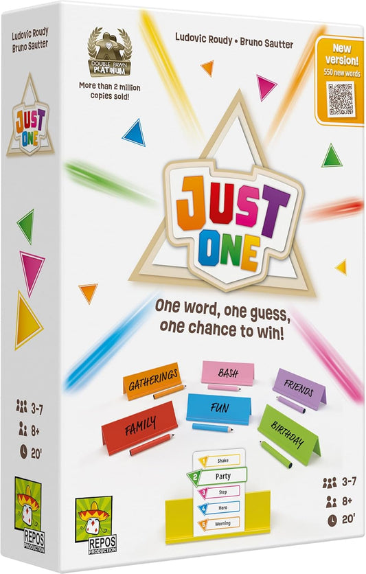 HotAsmodee Just One Party Game (2025 Refresh) - Cooperative Mystery Word Guessing Fun for Family & Friends, Kids & Adults, Ages 8+, 3-7 Players, 15 Minute Playtime