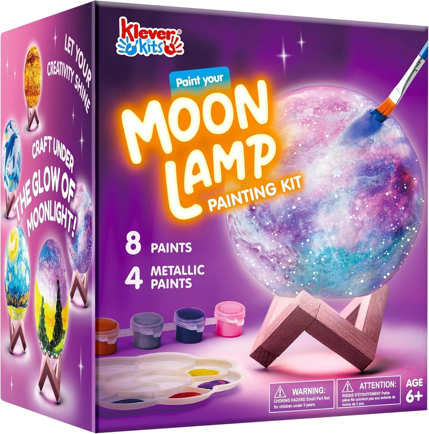 Hot Klever Kits DIY 3D Moon Night Light, Paint Your Own Moon Lamp Kit Galaxy Lamp Arts and Crafts Kit, School Activities, Birthday Gifts for Kids Girls Boys