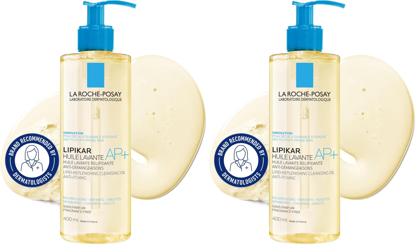 HotLa Roche-Posay Lipikar AP+ Gentle Foaming Cleansing Oil, Gentle Oil Cleanser for Face and Body Formulated with Niacinamide, Long-Lasting 24-hour Hydration, Fragrance-Free & Soap Free