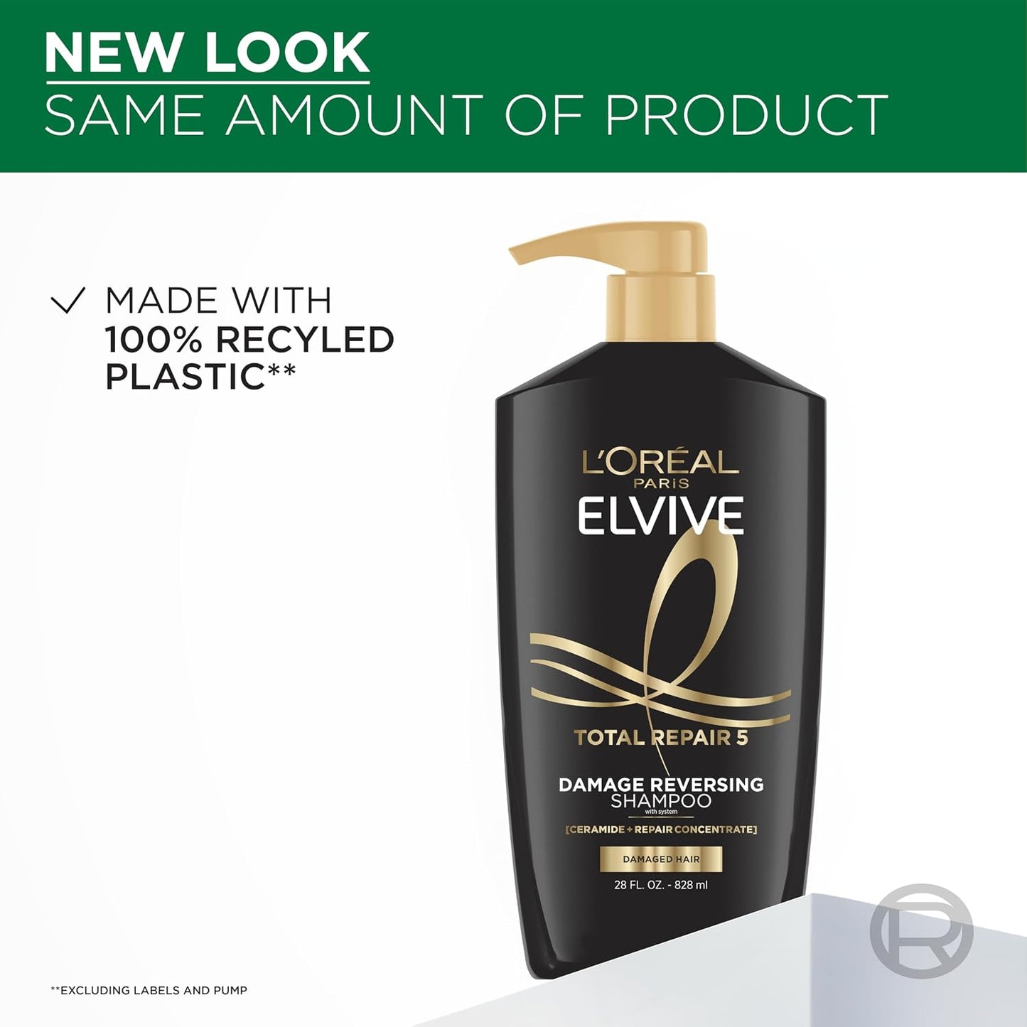 HotL'Oreal Paris Elvive Total Repair 5 Damage Reversing Shampoo and Conditioner Set for Dry and Damaged Hair, Hair Repair Formula with Protein and Ceramide, 56 Fl Oz Set
