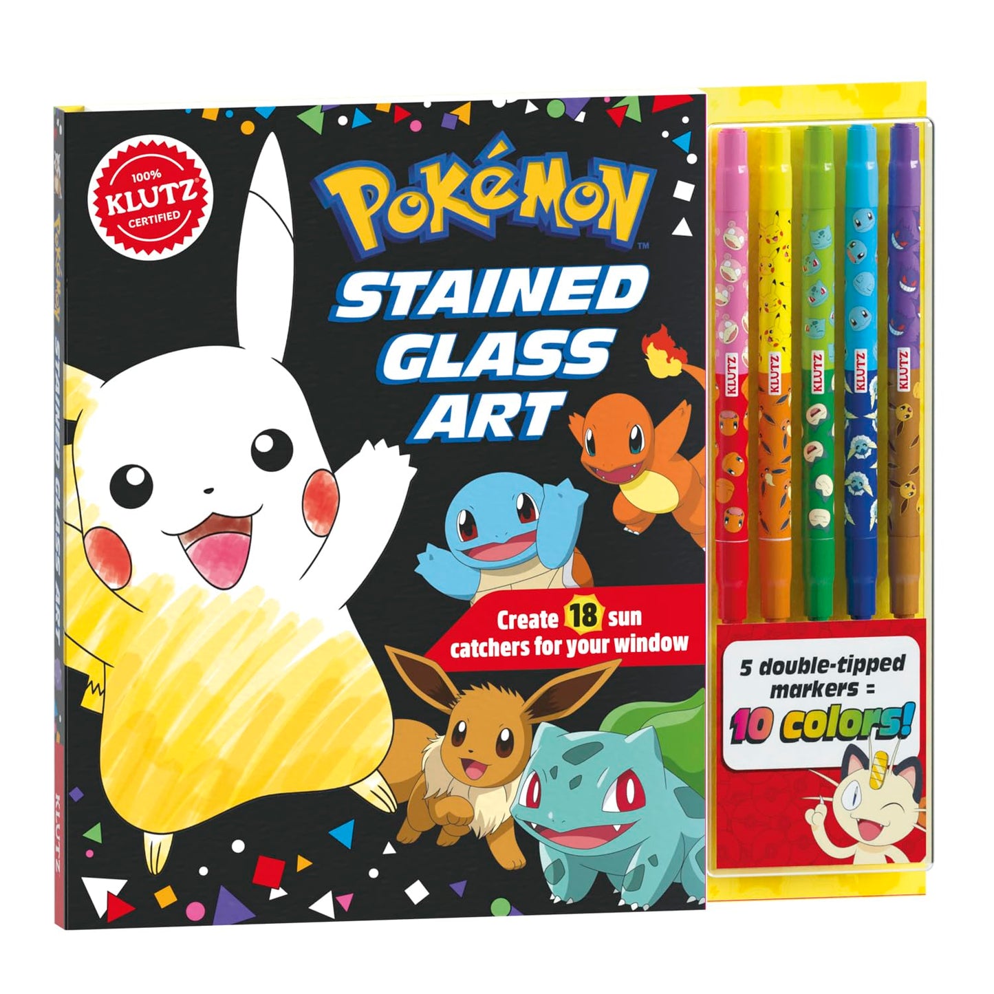 Hot KLUTZ Pokémon Stained Glass Art Craft Kit, Medium