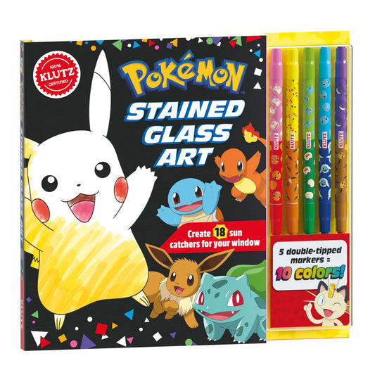 Hot KLUTZ Pokémon Stained Glass Art Craft Kit, Medium