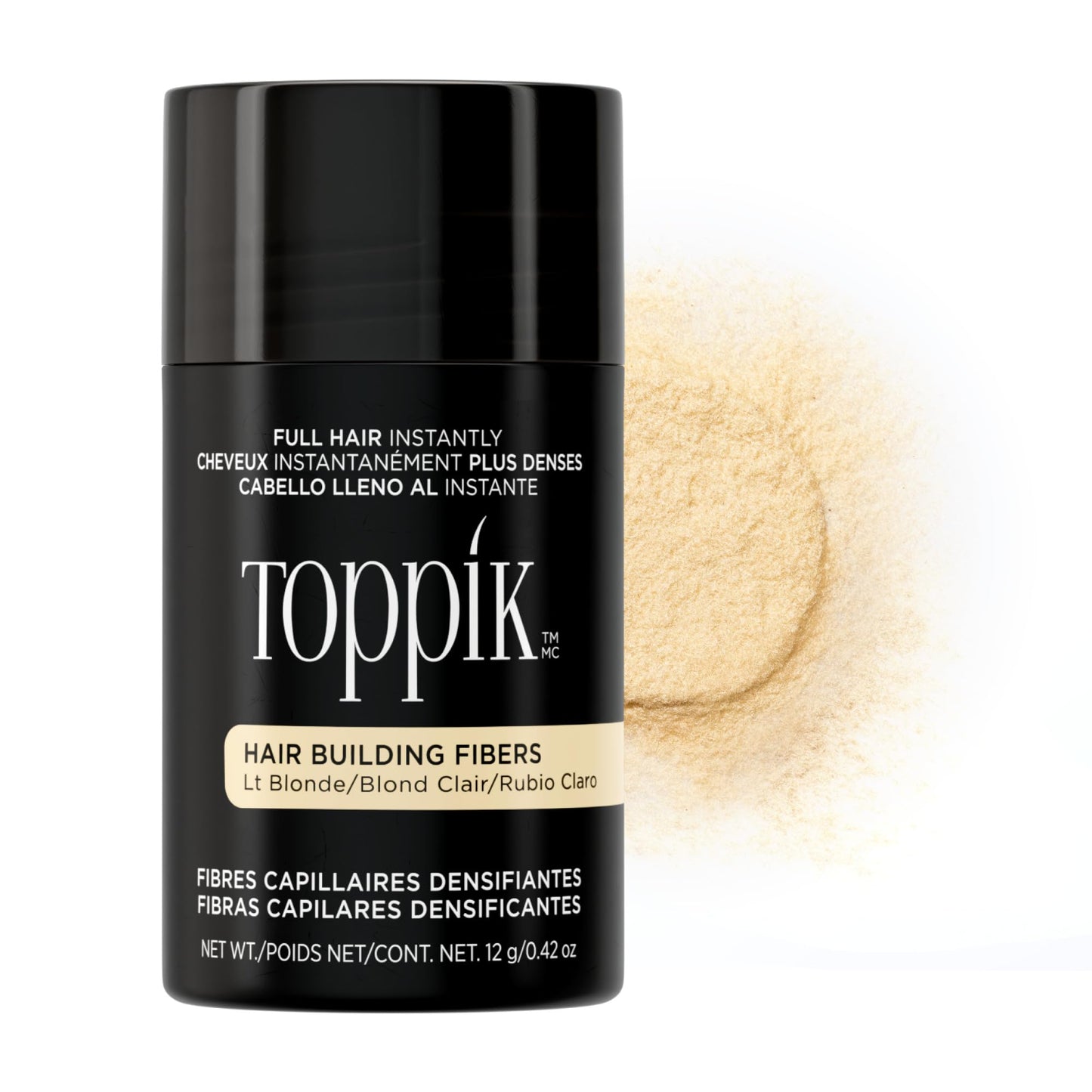 HotToppik Hair Building Fibers, Fill In Fine or Thinning Hair Instantly Thicker, Fuller Looking Hair 9 Shades,4 size options