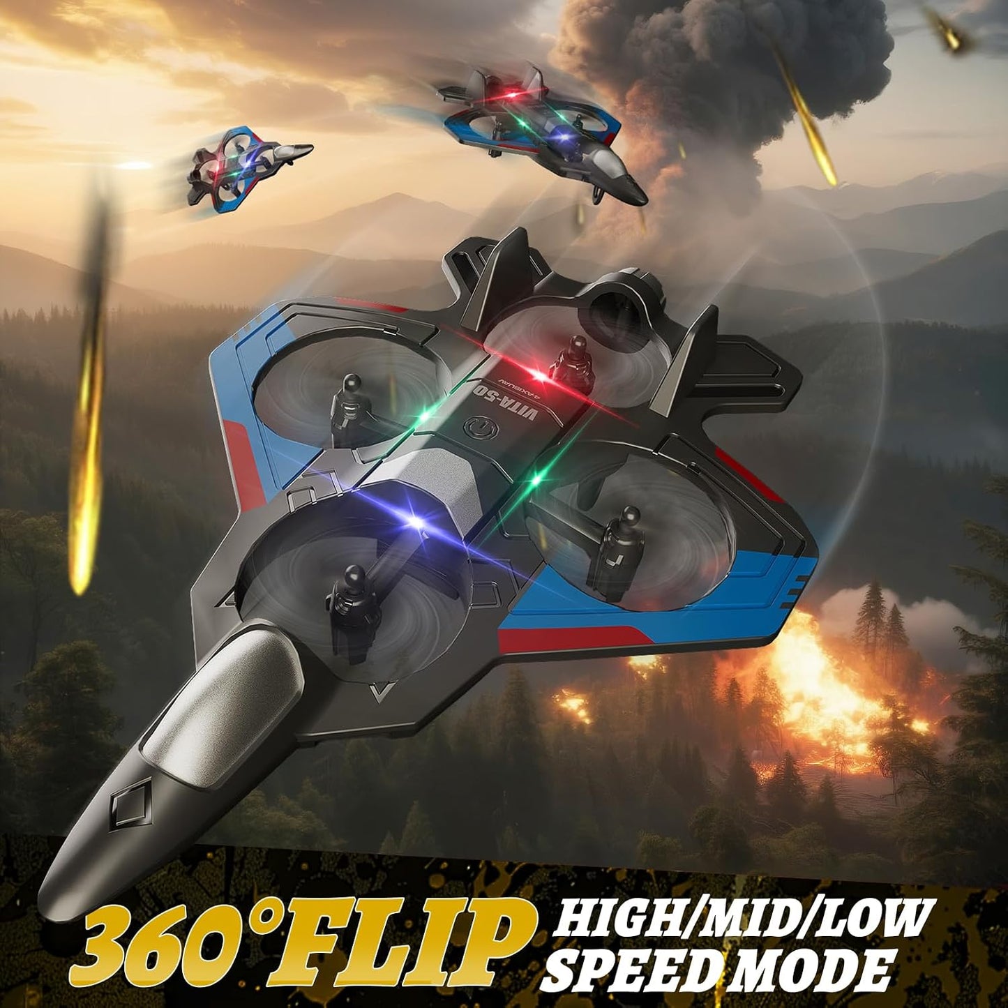 Hot4DRC RC Planes Remote Control Airplanes for Kids, Foam Remote Control Planes for Kids Adults Beginners, Remote Control Helicopter Fighter Jet Drones for Kids Adults, 360° Flip Easy to Fly