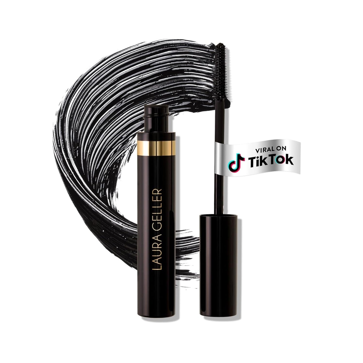 HotLAURA GELLER NEW YORK Kajal Longwear Mascara – Black – Volumizing, Lengthening, & Defining Mascara - Smudge‑Proof & Flake‑Proof Wear, Buildable Formula