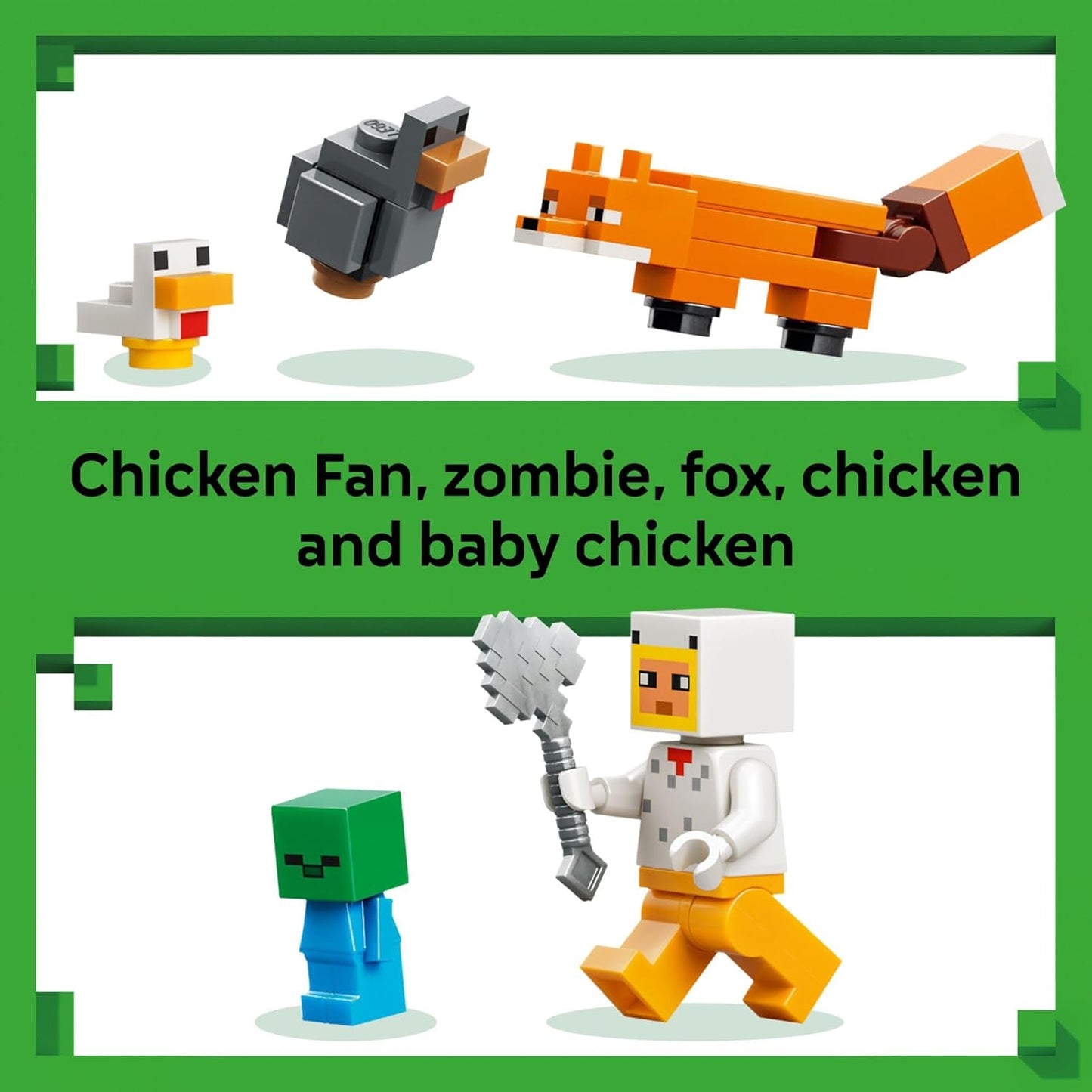 HotLEGO Minecraft Chicken Farm Building Toy for Kids - Video Game Playset & Figures for Boys & Girls, Ages 7+ - Gift for Birthdays - 21585