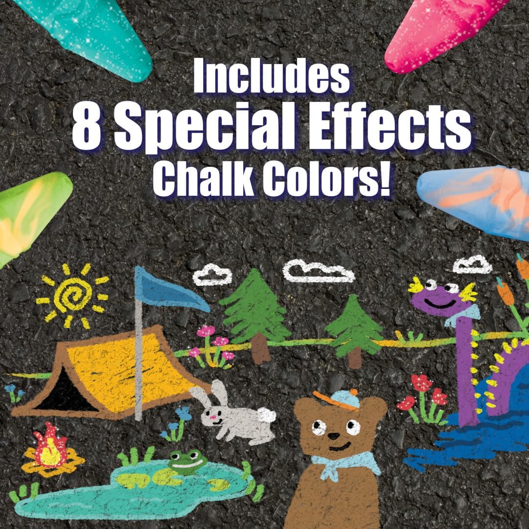 HotCrayola Ultimate Washable Chalk Collection (64ct), Bulk Outdoor Sidewalk Chalk for Kids, Outdoor Activities & Spring Crafts, Gifts for Kids