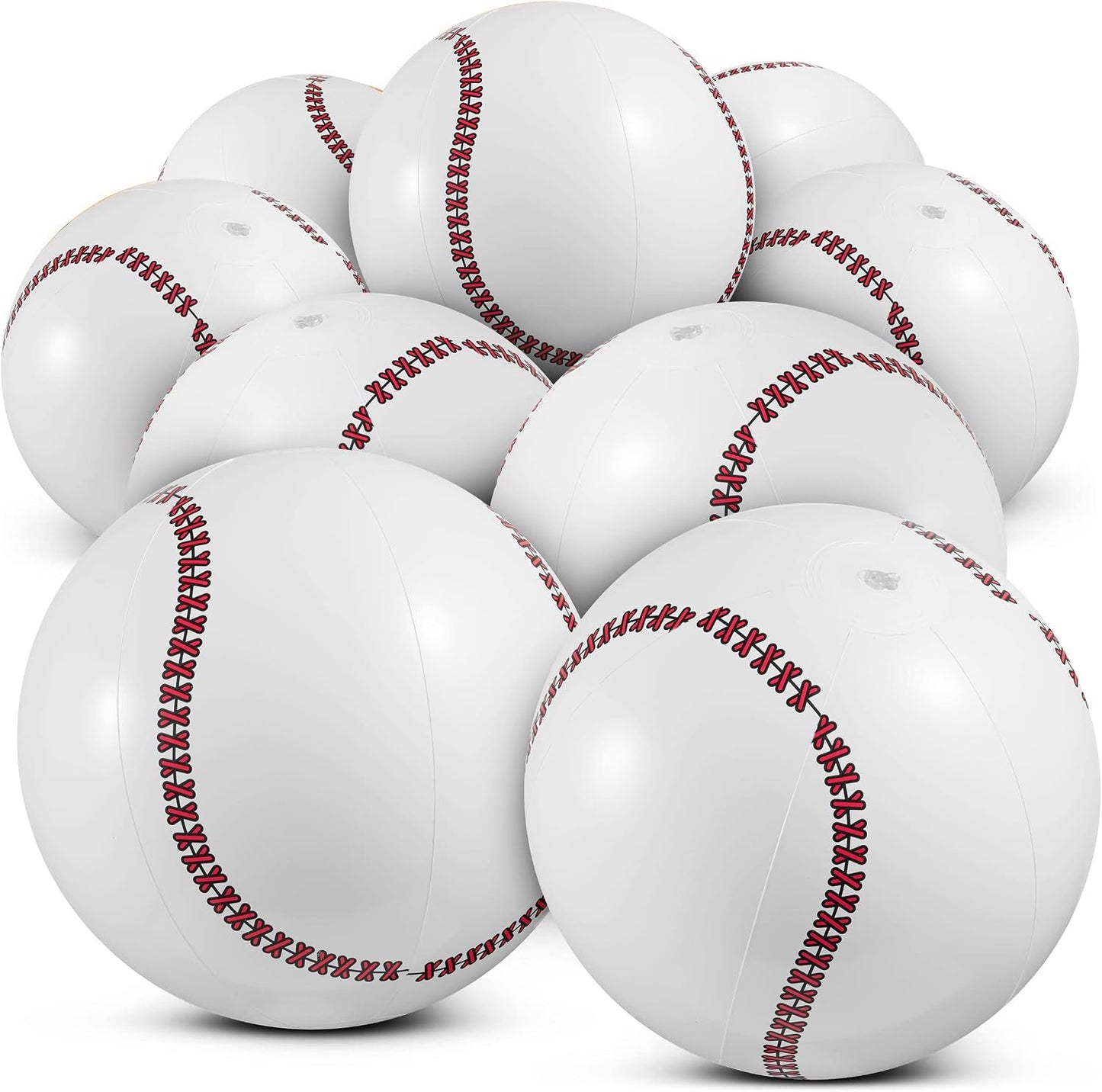 Hot Bedwina Inflatable Baseball (Pack of 12) 16-inch, Baseball Beach Balls for Themed Party Decorations & Birthday Decor - Pool Ball Toys Party Favors & Goodie Bags Favors for Kids, Boys and Girls