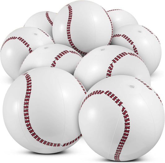 Hot Bedwina Inflatable Baseball (Pack of 12) 16-inch, Baseball Beach Balls for Themed Party Decorations & Birthday Decor - Pool Ball Toys Party Favors & Goodie Bags Favors for Kids, Boys and Girls