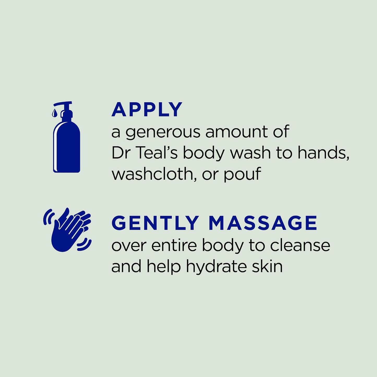 HotDr Teal's Body Wash with Pure Epsom Salt, Relax & Relief with Eucalyptus & Spearmint, 24 fl oz (Pack of 2)