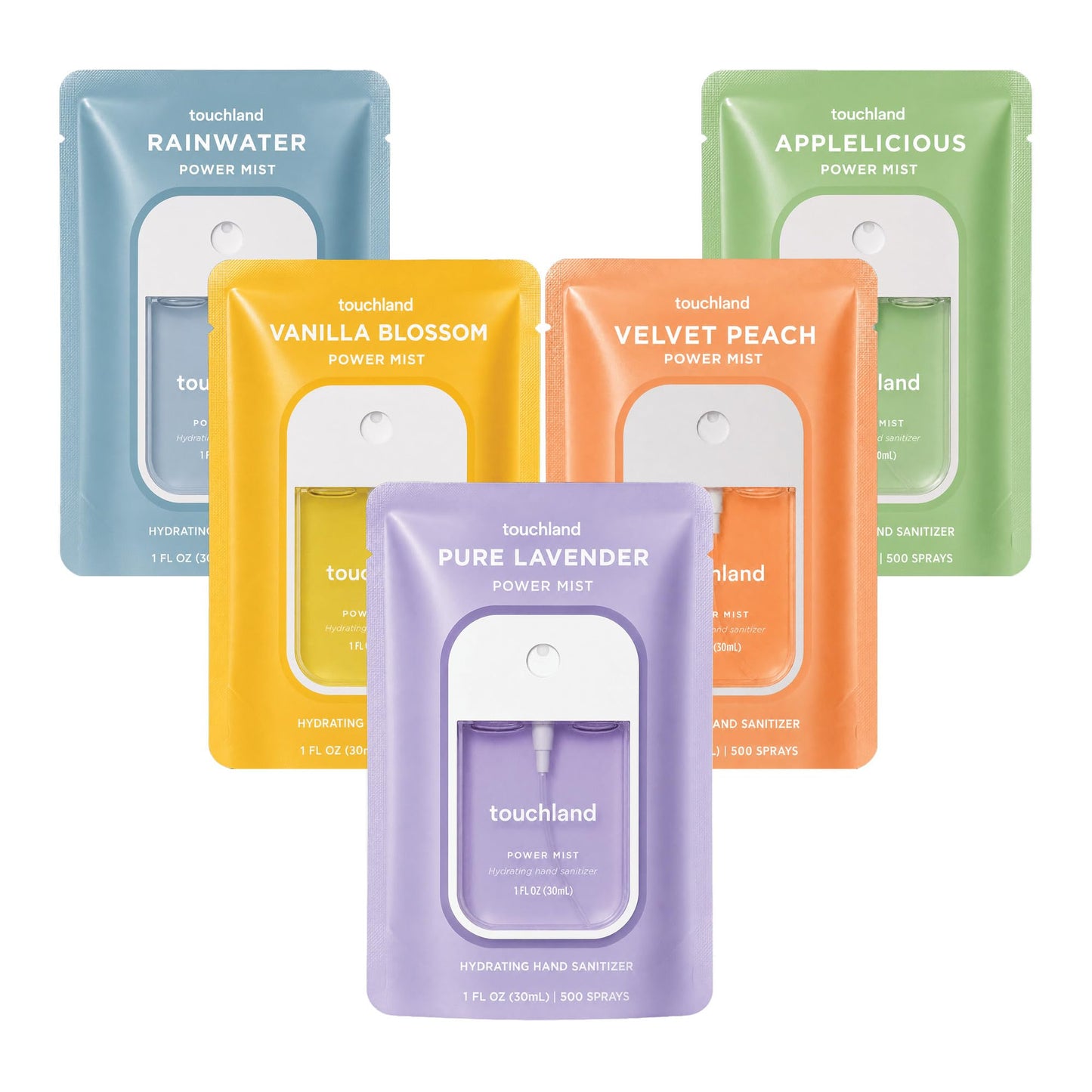 HotTouchland Juicy Trio Hydrating Hand Sanitizer Spray Set Travel Size