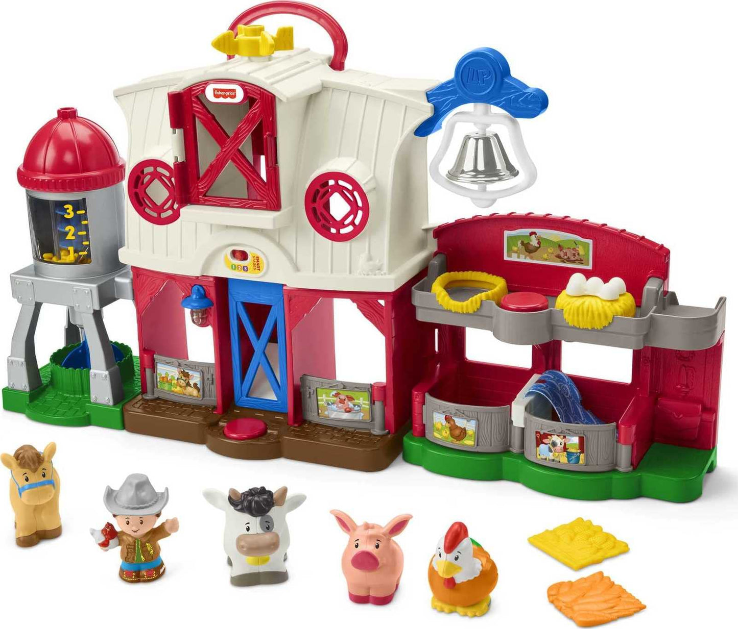 HotFisher-Price Little People Caring for Animals Farm Electronic Interactive playset with Smart Stages Learning Songs for Toddlers Ages 1 and up (Amazon Exclusive)