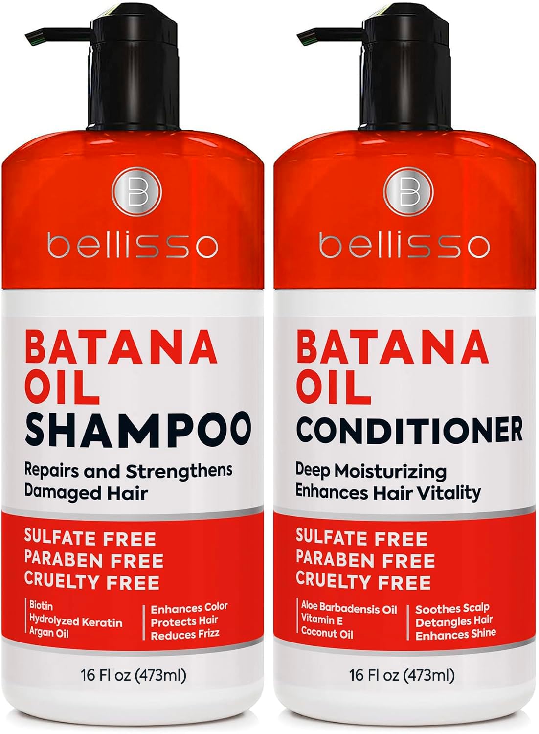 HotBiotin Shampoo and Conditioner Set - Sulfate and Paraben Free Treatment for Men and Women - Hair Thickening Volumizing Products to Help Boost Thinning Hair with Added Keratin