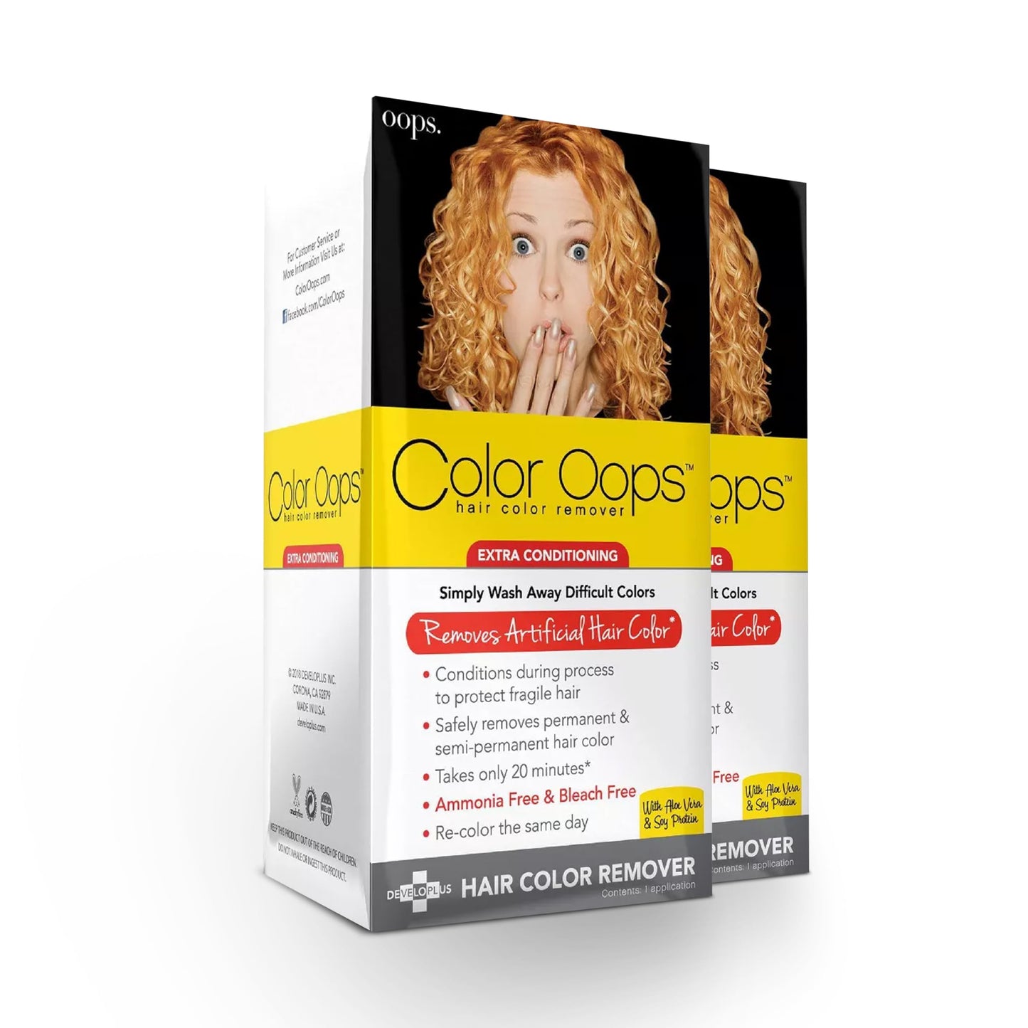 HotColor Oops Extra Conditioning Hair Color Remover, 1 Application | Processes in 20 Minutes, Safely Removes Permanent & Semi-Permanent Dye, Ammonia & Bleach Free