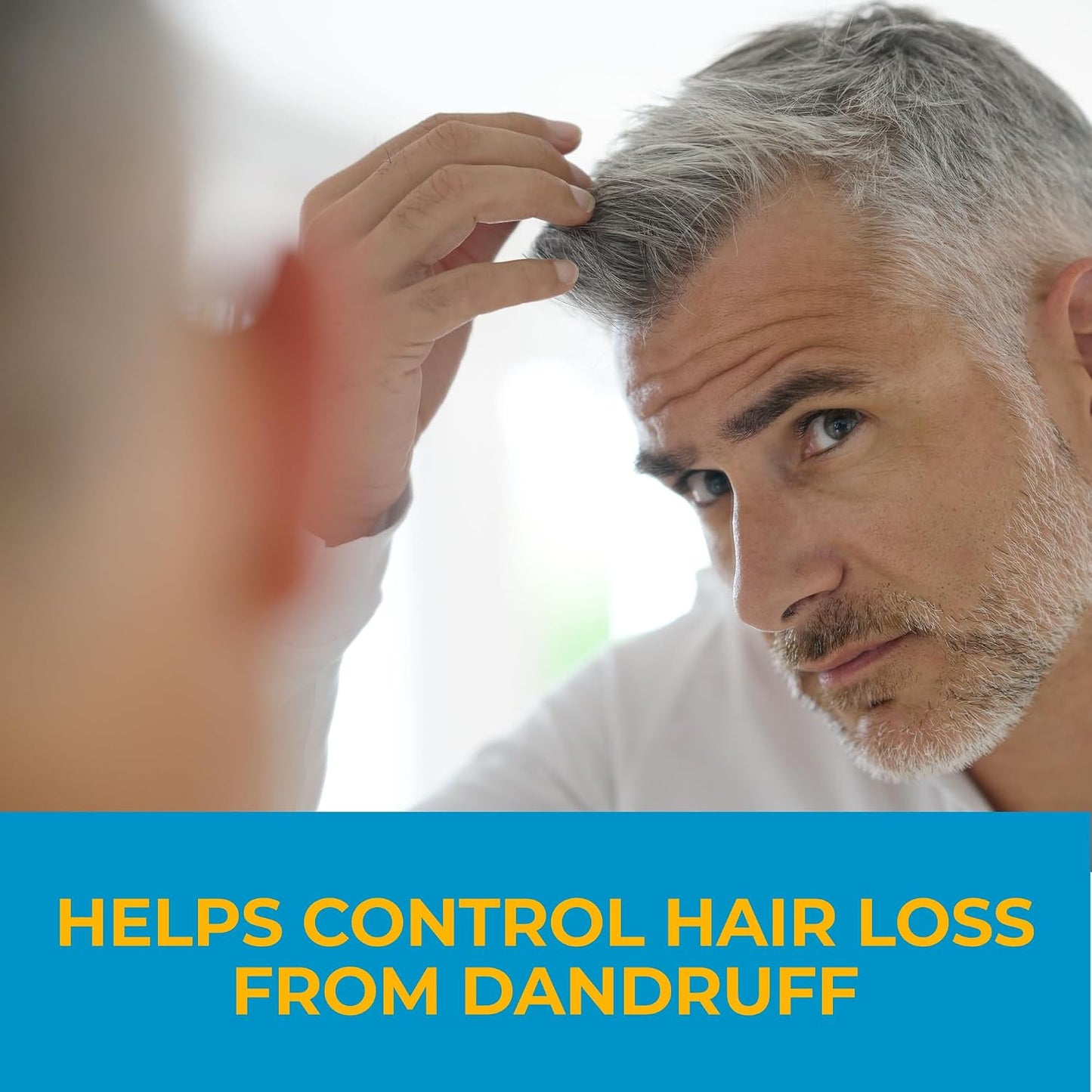 HotNizoral Anti-Dandruff Shampoo with 1% Ketoconazole, 14 Fl Oz, Fresh Scent, Anti Fungal Shampoo