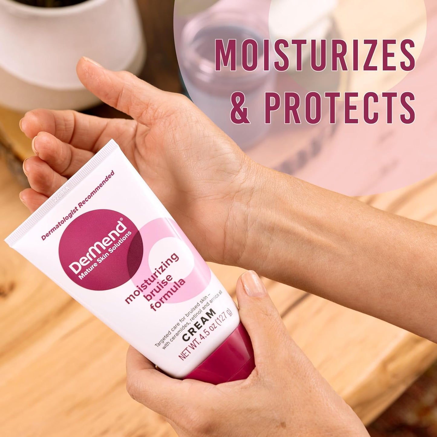 HotDermend Arnica Bruise Cream with Vitamin K, 4.5 oz | For Thin & Mature Skin, Moisturizing Formula with Retinol, Ceramides & Arnica Oil, Dermatologist Recommended