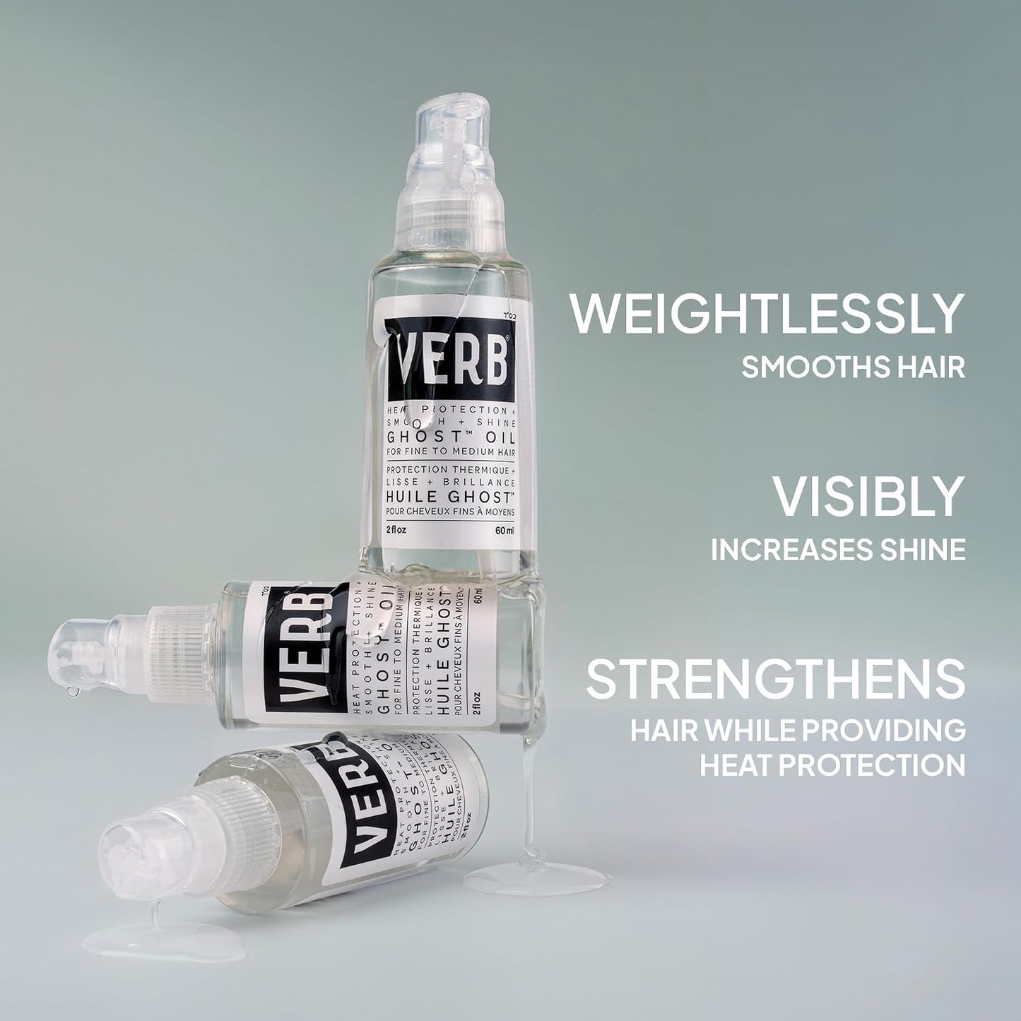 HotVERB Ghost Oil - Weightless Hair Oil for Fine to Medium Hair - Smooths Frizz, Adds Shine - No Parabens, Gluten or Harmful Sulfates