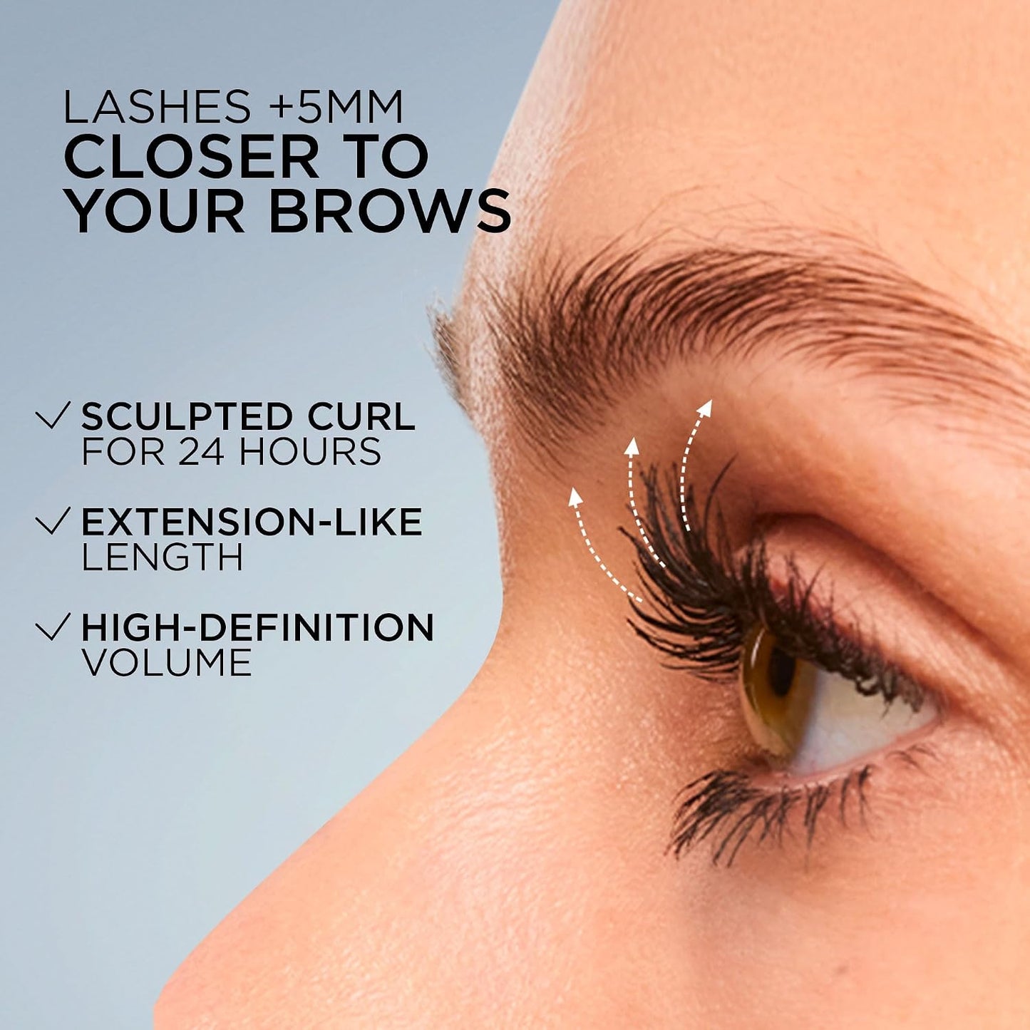 HotL'Oreal Paris Extensionist Mascara, Lengthening, Volumizing, and Curling Formula For a Lash Extension Eye Makeup Look, Washable Blackest Black