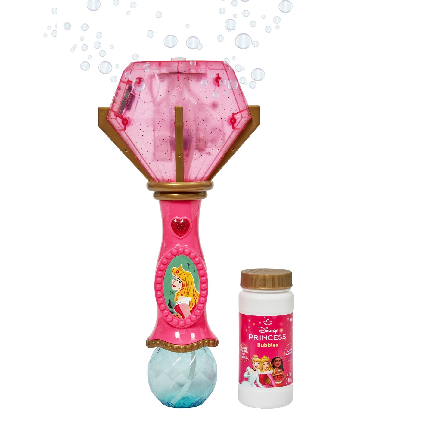 Hot Little Kids Disney Frozen Elsa Light and Sound Musical Bubble Wand, Includes Bubble Solution (20513)