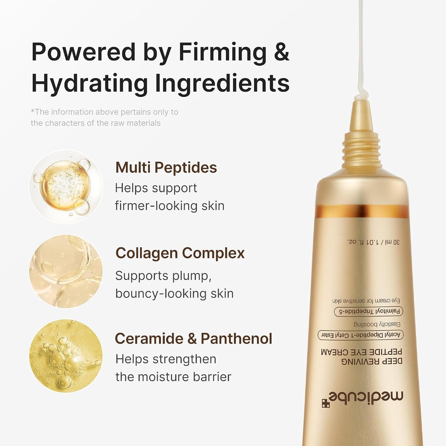 Hotmedicube Eye Serum with Deep Reviving Peptide | Eye Treatment Serum with Multi Peptides, Niacinamide & Squalane | Reduces Signs of Aging and FIne Lines | Korean Skincare, 1.01 fl.oz