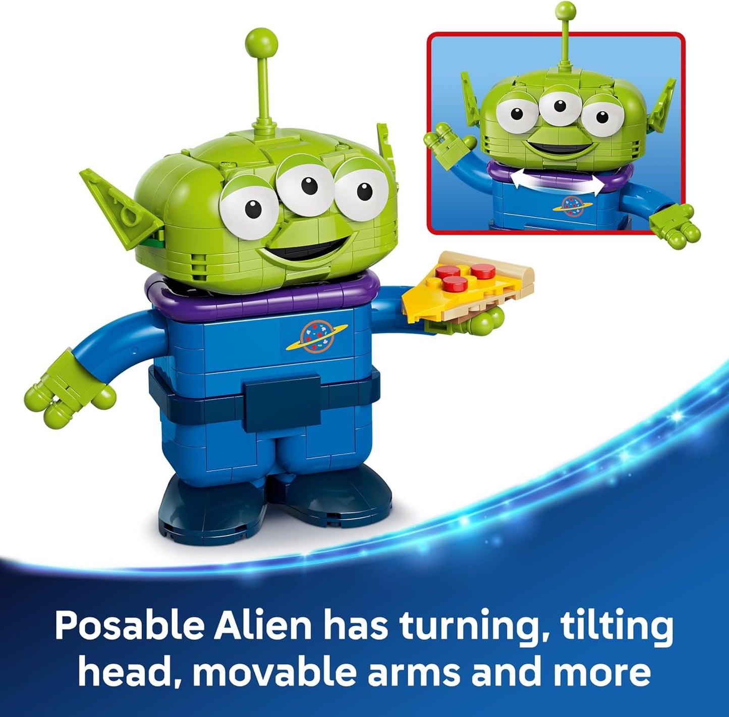 HotLEGO Disney and Pixar Toy Story Alien with Pizza Planet Rocket Ride - Building Toy for Girls & Boys, Ages 9+ - Disney Gift Idea - Kids Bedroom Decor - 43307