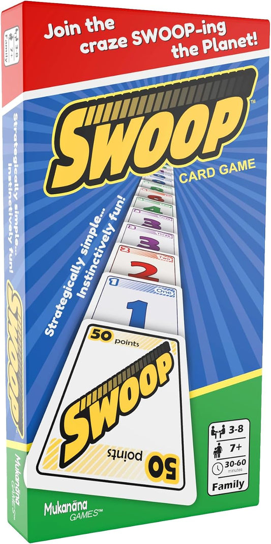 Hot SWOOP Card Game | Family Strategy Party Game | Ages 7+ | 3–8 Players | Fast-paced strategy card game for 3–8 players. Easy to learn, quick to play, and perfect for family game nights.